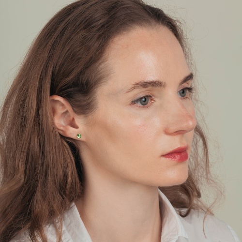 Пусеты Fiore Luna  Peridot, SWE2127/1 PE G фото 2